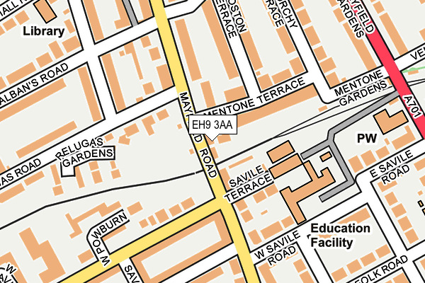 EH9 3AA map - OS OpenMap – Local (Ordnance Survey) EH9 3AA map - OS OpenMap – Local (Ordnance Survey)