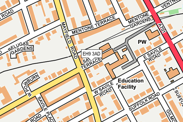 EH9 3AD map - OS OpenMap – Local (Ordnance Survey) EH9 3AD map - OS OpenMap – Local (Ordnance Survey)