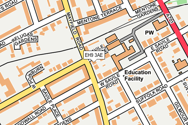 EH9 3AE map - OS OpenMap – Local (Ordnance Survey) EH9 3AE map - OS OpenMap – Local (Ordnance Survey)