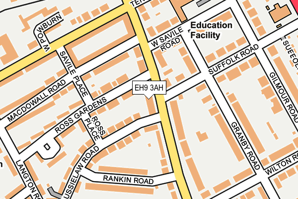 EH9 3AH map - OS OpenMap – Local (Ordnance Survey) EH9 3AH map - OS OpenMap – Local (Ordnance Survey)