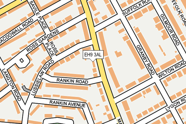 EH9 3AL map - OS OpenMap – Local (Ordnance Survey) EH9 3AL map - OS OpenMap – Local (Ordnance Survey)
