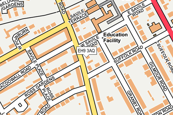 EH9 3AQ map - OS OpenMap – Local (Ordnance Survey) EH9 3AQ map - OS OpenMap – Local (Ordnance Survey)