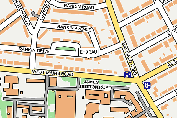 EH9 3AU map - OS OpenMap – Local (Ordnance Survey) EH9 3AU map - OS OpenMap – Local (Ordnance Survey)