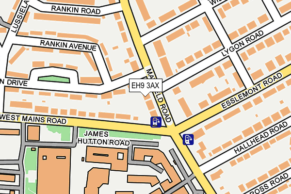 EH9 3AX map - OS OpenMap – Local (Ordnance Survey) EH9 3AX map - OS OpenMap – Local (Ordnance Survey)