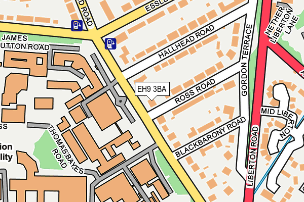 EH9 3BA map - OS OpenMap – Local (Ordnance Survey) EH9 3BA map - OS OpenMap – Local (Ordnance Survey)