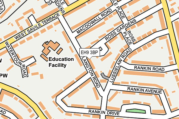 EH9 3BP map - OS OpenMap – Local (Ordnance Survey) EH9 3BP map - OS OpenMap – Local (Ordnance Survey)