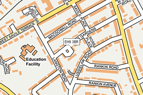 EH9 3BR map - OS OpenMap – Local (Ordnance Survey) EH9 3BR map - OS OpenMap – Local (Ordnance Survey)