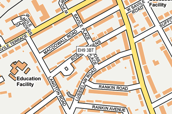 EH9 3BT map - OS OpenMap – Local (Ordnance Survey) EH9 3BT map - OS OpenMap – Local (Ordnance Survey)
