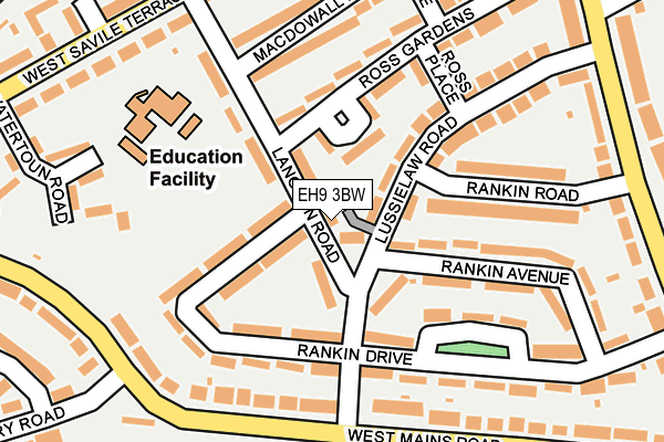 EH9 3BW map - OS OpenMap – Local (Ordnance Survey) EH9 3BW map - OS OpenMap – Local (Ordnance Survey)