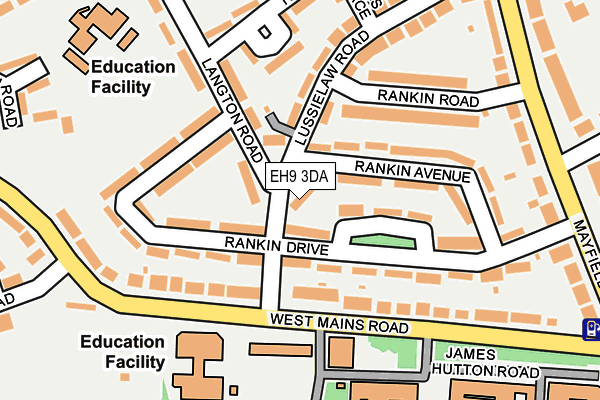 EH9 3DA map - OS OpenMap – Local (Ordnance Survey) EH9 3DA map - OS OpenMap – Local (Ordnance Survey)
