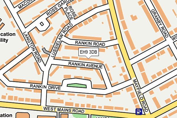 EH9 3DB map - OS OpenMap – Local (Ordnance Survey) EH9 3DB map - OS OpenMap – Local (Ordnance Survey)
