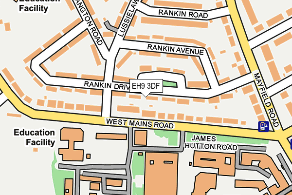 EH9 3DF map - OS OpenMap – Local (Ordnance Survey) EH9 3DF map - OS OpenMap – Local (Ordnance Survey)
