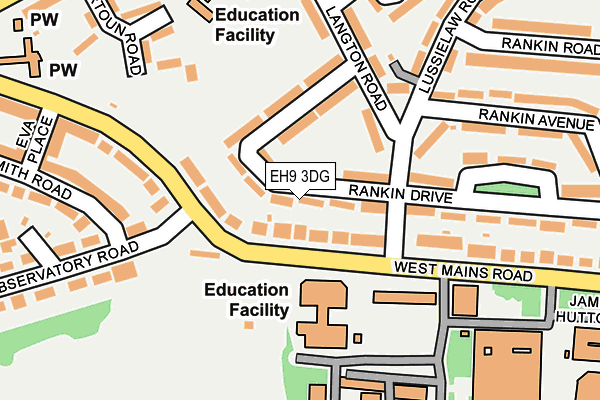 EH9 3DG map - OS OpenMap – Local (Ordnance Survey) EH9 3DG map - OS OpenMap – Local (Ordnance Survey)