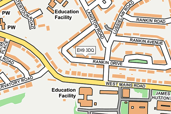 EH9 3DQ map - OS OpenMap – Local (Ordnance Survey) EH9 3DQ map - OS OpenMap – Local (Ordnance Survey)