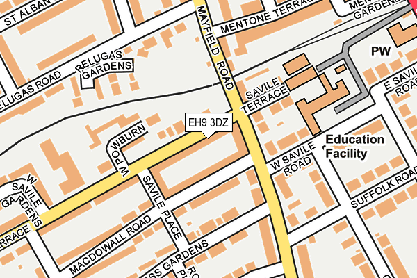 EH9 3DZ map - OS OpenMap – Local (Ordnance Survey) EH9 3DZ map - OS OpenMap – Local (Ordnance Survey)