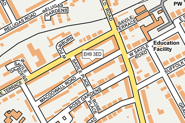 EH9 3ED map - OS OpenMap – Local (Ordnance Survey) EH9 3ED map - OS OpenMap – Local (Ordnance Survey)