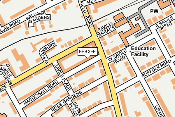 EH9 3EE map - OS OpenMap – Local (Ordnance Survey) EH9 3EE map - OS OpenMap – Local (Ordnance Survey)