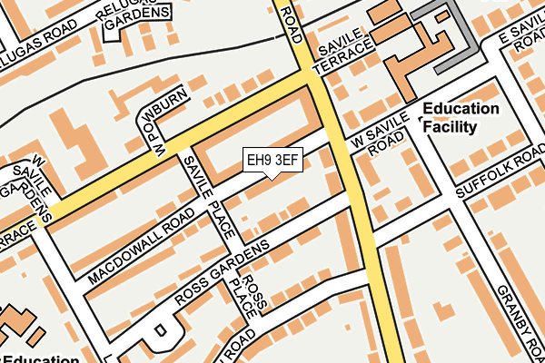 EH9 3EF map - OS OpenMap – Local (Ordnance Survey) EH9 3EF map - OS OpenMap – Local (Ordnance Survey)