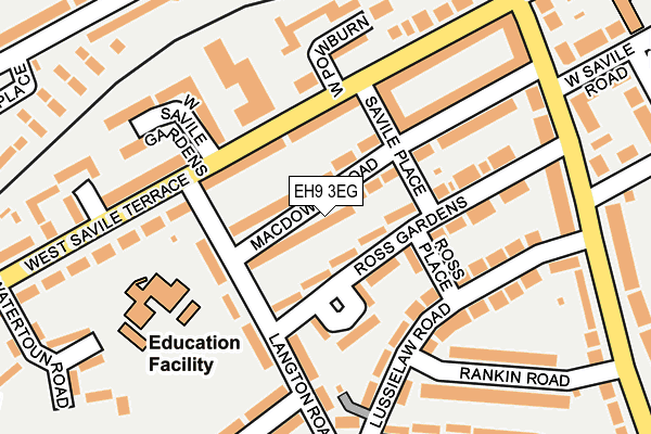 EH9 3EG map - OS OpenMap – Local (Ordnance Survey) EH9 3EG map - OS OpenMap – Local (Ordnance Survey)