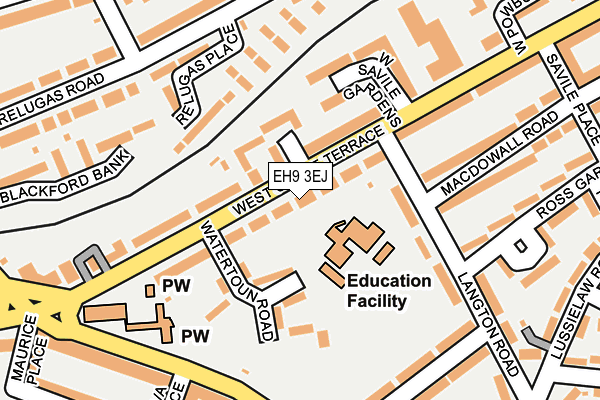 EH9 3EJ map - OS OpenMap – Local (Ordnance Survey) EH9 3EJ map - OS OpenMap – Local (Ordnance Survey)