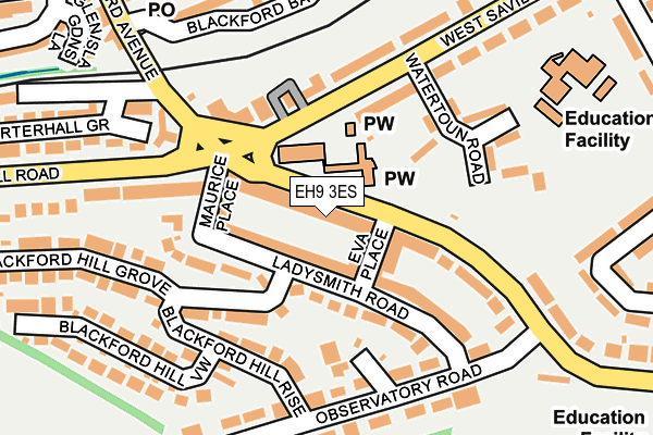 EH9 3ES map - OS OpenMap – Local (Ordnance Survey) EH9 3ES map - OS OpenMap – Local (Ordnance Survey)