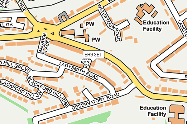 EH9 3ET map - OS OpenMap – Local (Ordnance Survey) EH9 3ET map - OS OpenMap – Local (Ordnance Survey)