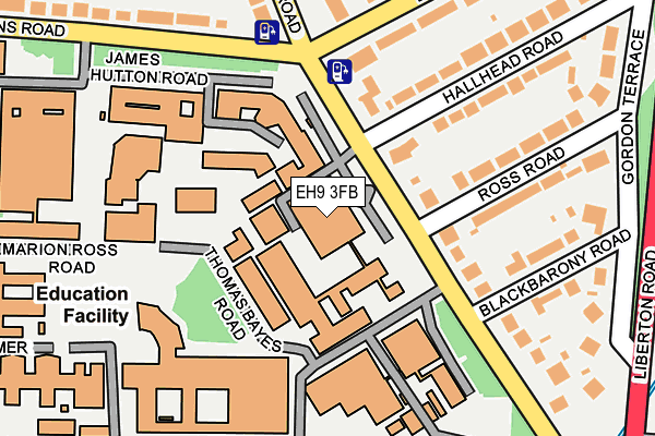 EH9 3FB map - OS OpenMap – Local (Ordnance Survey) EH9 3FB map - OS OpenMap – Local (Ordnance Survey)