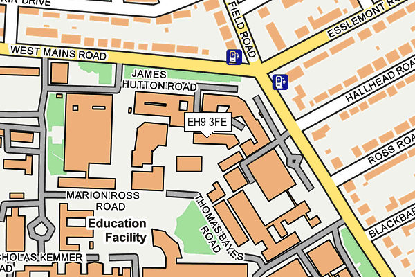 EH9 3FE map - OS OpenMap – Local (Ordnance Survey) EH9 3FE map - OS OpenMap – Local (Ordnance Survey)