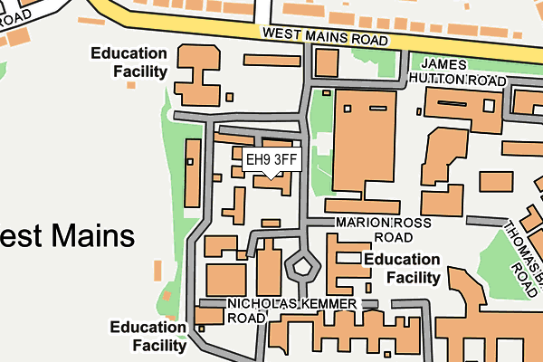 EH9 3FF map - OS OpenMap – Local (Ordnance Survey) EH9 3FF map - OS OpenMap – Local (Ordnance Survey)