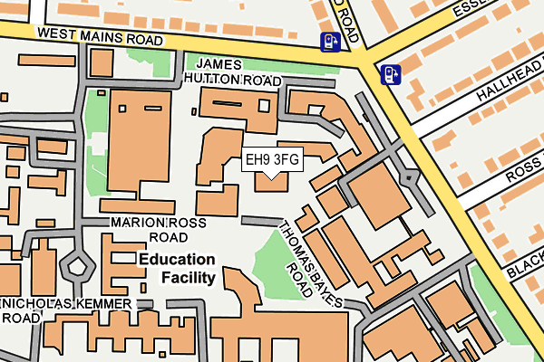 EH9 3FG map - OS OpenMap – Local (Ordnance Survey) EH9 3FG map - OS OpenMap – Local (Ordnance Survey)