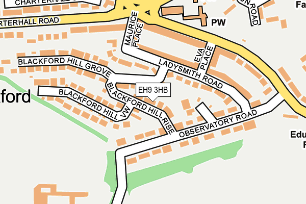 EH9 3HB map - OS OpenMap – Local (Ordnance Survey) EH9 3HB map - OS OpenMap – Local (Ordnance Survey)