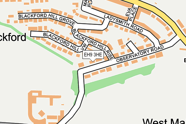 EH9 3HE map - OS OpenMap – Local (Ordnance Survey) EH9 3HE map - OS OpenMap – Local (Ordnance Survey)