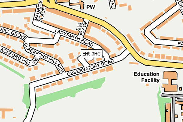 EH9 3HG map - OS OpenMap – Local (Ordnance Survey) EH9 3HG map - OS OpenMap – Local (Ordnance Survey)