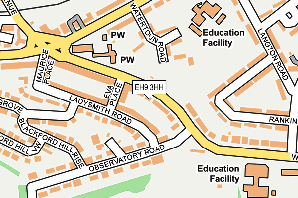 EH9 3HH map - OS OpenMap – Local (Ordnance Survey) EH9 3HH map - OS OpenMap – Local (Ordnance Survey)