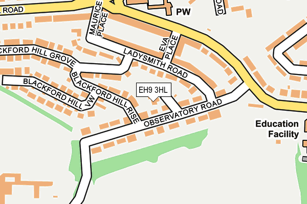 EH9 3HL map - OS OpenMap – Local (Ordnance Survey) EH9 3HL map - OS OpenMap – Local (Ordnance Survey)