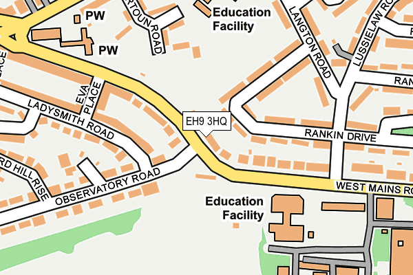 EH9 3HQ map - OS OpenMap – Local (Ordnance Survey) EH9 3HQ map - OS OpenMap – Local (Ordnance Survey)