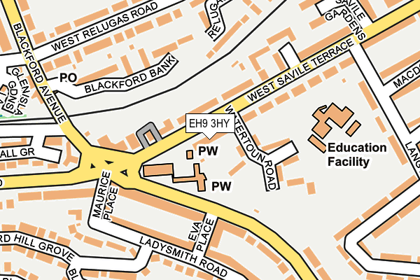 EH9 3HY map - OS OpenMap – Local (Ordnance Survey) EH9 3HY map - OS OpenMap – Local (Ordnance Survey)
