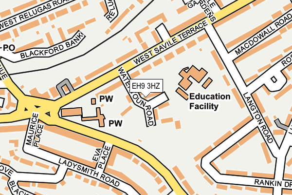 EH9 3HZ map - OS OpenMap – Local (Ordnance Survey) EH9 3HZ map - OS OpenMap – Local (Ordnance Survey)