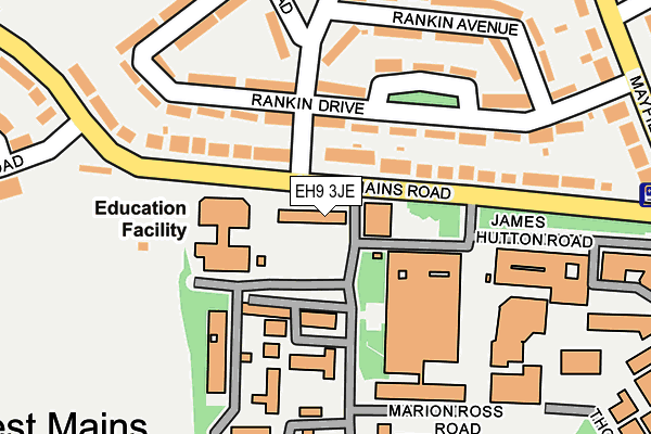 EH9 3JE map - OS OpenMap – Local (Ordnance Survey) EH9 3JE map - OS OpenMap – Local (Ordnance Survey)