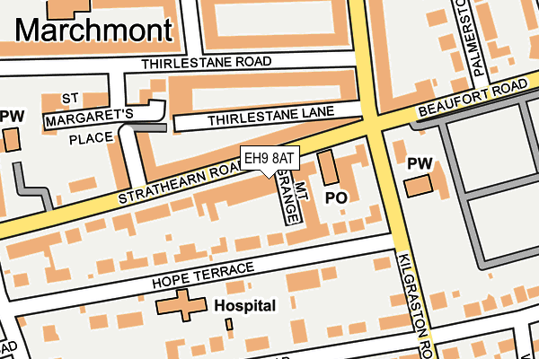 EH9 8AT map - OS OpenMap – Local (Ordnance Survey) EH9 8AT map - OS OpenMap – Local (Ordnance Survey)