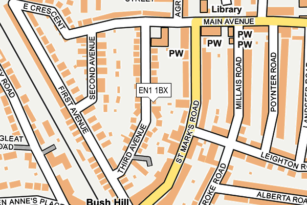 EN1 1BX map - OS OpenMap – Local (Ordnance Survey) EN1 1BX map - OS OpenMap – Local (Ordnance Survey)