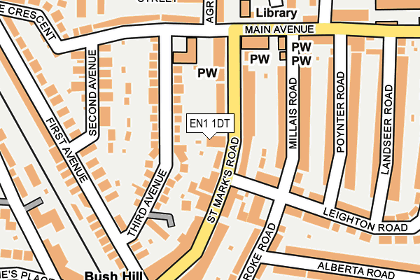EN1 1DT map - OS OpenMap – Local (Ordnance Survey) EN1 1DT map - OS OpenMap – Local (Ordnance Survey)