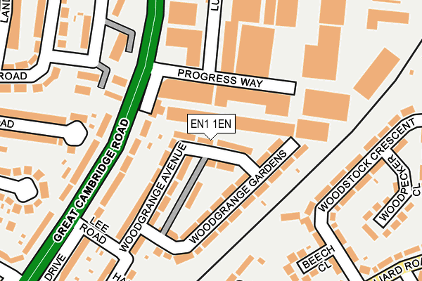EN1 1EN map - OS OpenMap – Local (Ordnance Survey) EN1 1EN map - OS OpenMap – Local (Ordnance Survey)