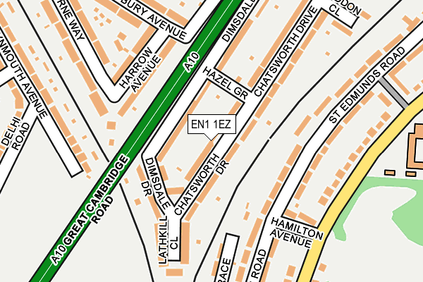 EN1 1EZ map - OS OpenMap – Local (Ordnance Survey) EN1 1EZ map - OS OpenMap – Local (Ordnance Survey)