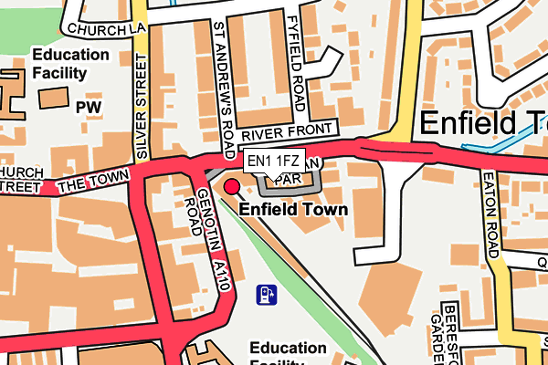 EN1 1FZ map - OS OpenMap – Local (Ordnance Survey) EN1 1FZ map - OS OpenMap – Local (Ordnance Survey)