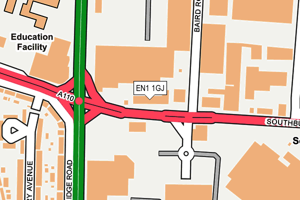 EN1 1GJ map - OS OpenMap – Local (Ordnance Survey) EN1 1GJ map - OS OpenMap – Local (Ordnance Survey)