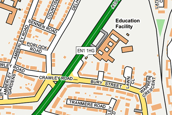 EN1 1HG map - OS OpenMap – Local (Ordnance Survey) EN1 1HG map - OS OpenMap – Local (Ordnance Survey)