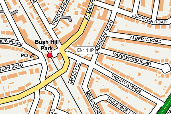 EN1 1HP map - OS OpenMap – Local (Ordnance Survey) EN1 1HP map - OS OpenMap – Local (Ordnance Survey)