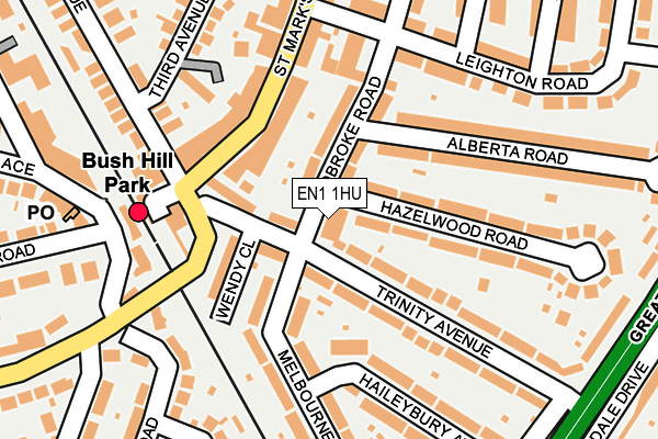 EN1 1HU map - OS OpenMap – Local (Ordnance Survey) EN1 1HU map - OS OpenMap – Local (Ordnance Survey)