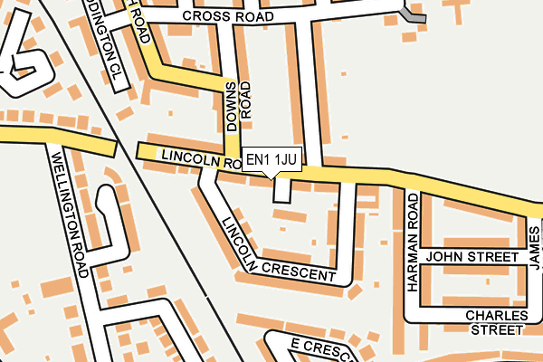 EN1 1JU map - OS OpenMap – Local (Ordnance Survey) EN1 1JU map - OS OpenMap – Local (Ordnance Survey)